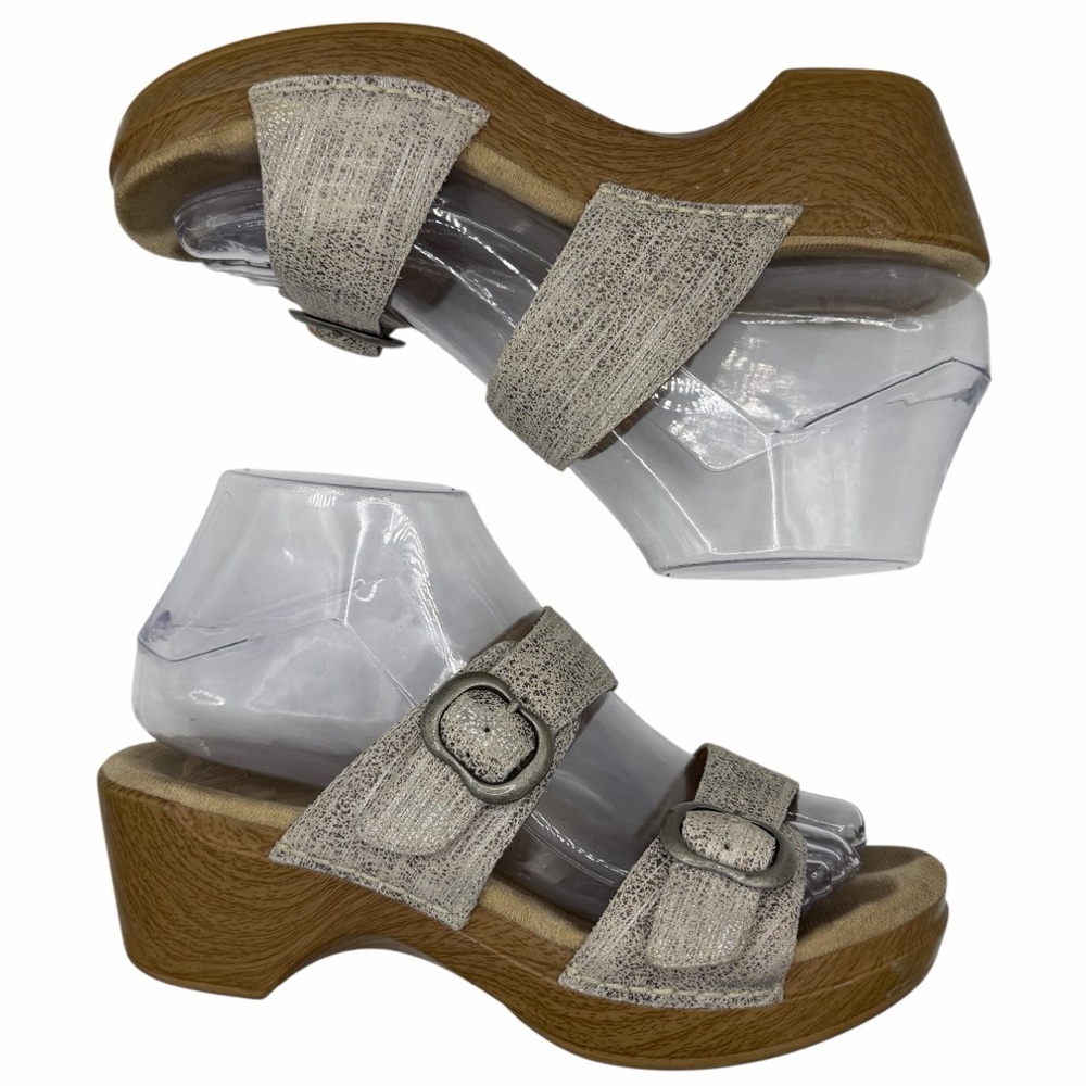 Dansko Stylish Beige Leather Sandals for Women - Size 37/ US 6.5-7
